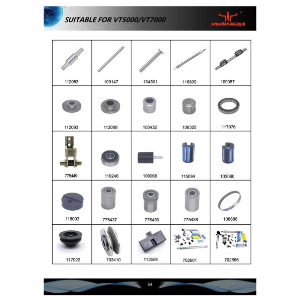 Equipo de mantenimiento 1000 horas #21 Guía de piezas Calzado CGM Cuchilla Parte fija No 117983 Para VT7000