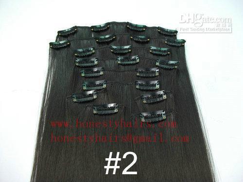 100% REMY hair extension, Clips in hair extension 8-34 in length,color can be selected.