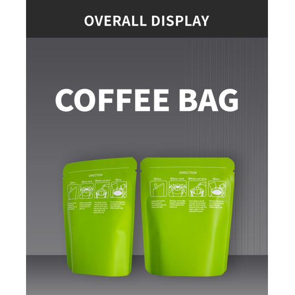 Custom Aluminum Foil Coffee Drip Bag Packaging Three Side Seal 5kg