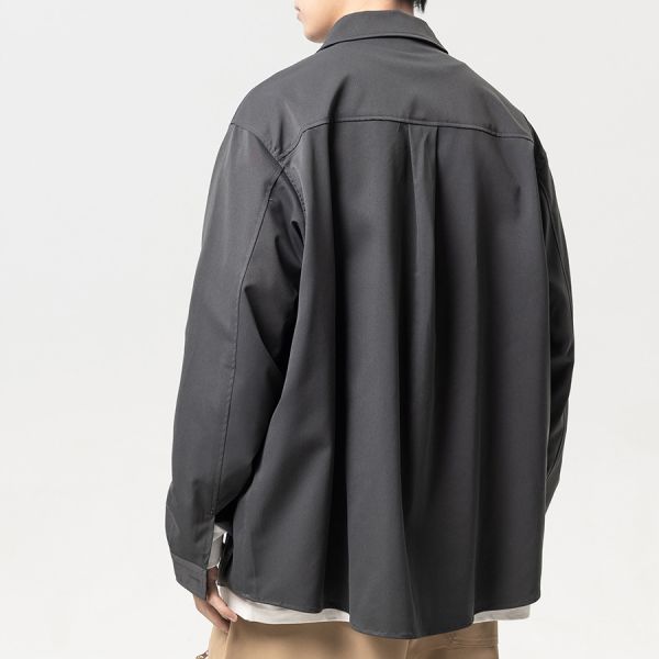 Men'S Pocket Cargo Shirt Custom High Quality Street Wear Printed Casual Comfortable Fabric Oversized Shirts for Men