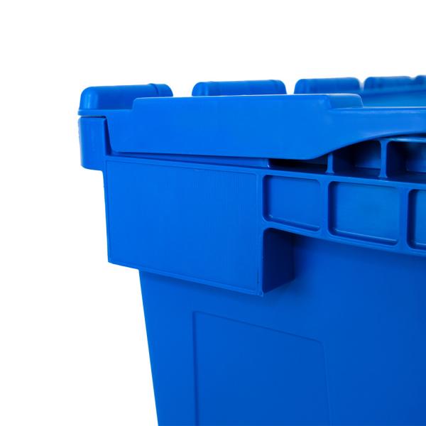 Boîte solide de qualité alimentaire, récipient à couvercle fixé, caisse en plastique mobile, boîte de roulement alimentaire