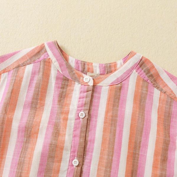 Kids Blouses And Shirts Children's Stripe Top 2023 Summer Casual White Shirts Teenager School Brand Outerwear Cotton