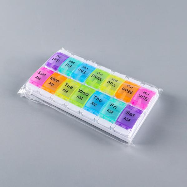 коробка таблетки Коробка распределителя таблетки медицины еженедельная для престарелого