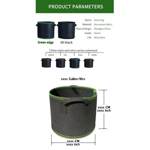 L'usine non-tissée réutilisée de poinçon d'aiguille élèvent des sacs réutilisés pour le jardin