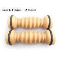 Roller de pie de madera - Masajeador de cuerpo de mano, material de madera de haya de alta calidad con barniz transparente 140x45MM