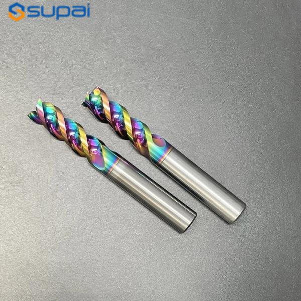 Tungsten Steel 2-1/2 Inch Carbide End Mill For Aluminum Supal Square End 0.030 Inch Corner Radius