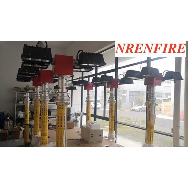 Tilt and Turn unit pneumatic telescopic mast light-6m height/inside electric cables/ remote control