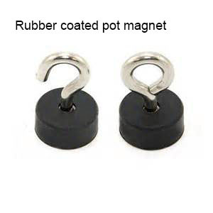 rubber-coated magnets base with external thread
