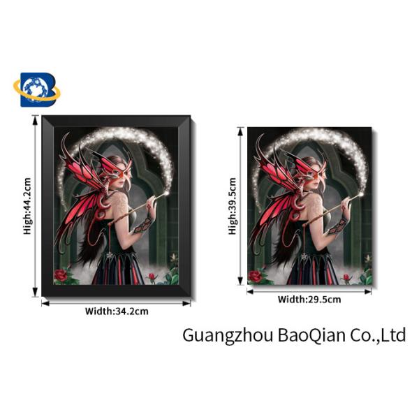 Plastic PET 3d Printing Lenticular Pictures With Wood Frame For Home Decoration
