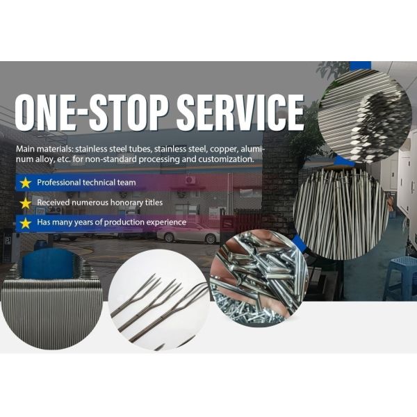 Processing 304 316l Stainless Steel Pipe With Slotted Variable Diameter Head  Shrinking Tip  Sandblasting And Marking