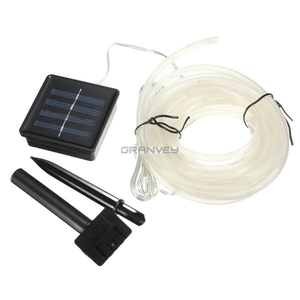 IP65 Solar Outdoor Christmas String Lights , Solar Powered Christmas Rope Lights 12M  Tube