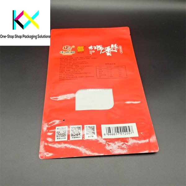 Custom Food Packaging Bags For Food And Snacks Stand Up Pouch With Clear Window
