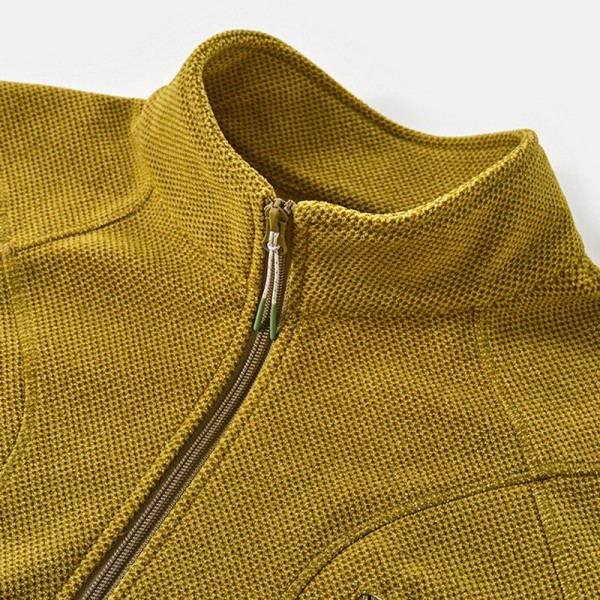 Custom Honeycomb Thermal Fleece Jacket with 4-Way Stretch and Water-Resistant Softshell Fabric
