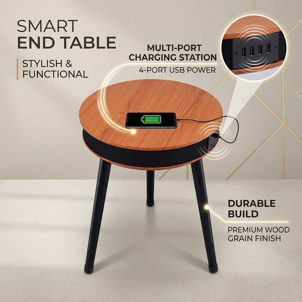 Smart Home Furniture C11 10W RMS Charging MDF Wireless Charging Modern Living Room