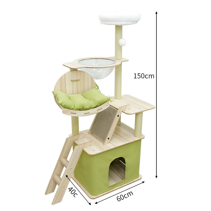 Detachable Artificial Cute Solid Post Scratch Cat Scratch Wood and Lint no Logo Printing