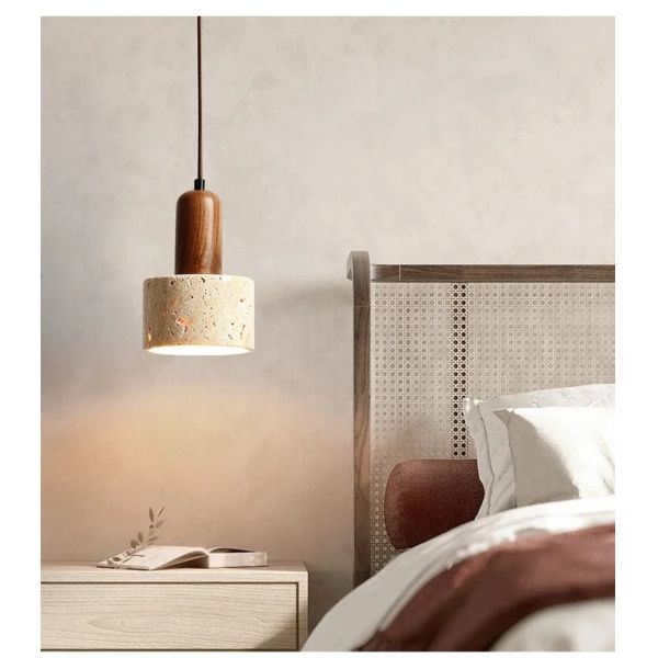 Wabi Sabi Pendant Light Designer Retro Stone Light Bedroom Bedside Dining Lights（WH-AP-676）
