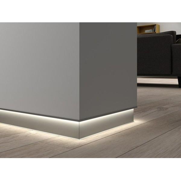 0.8mm Led Strip Channel With Diffuser Light Baseboard