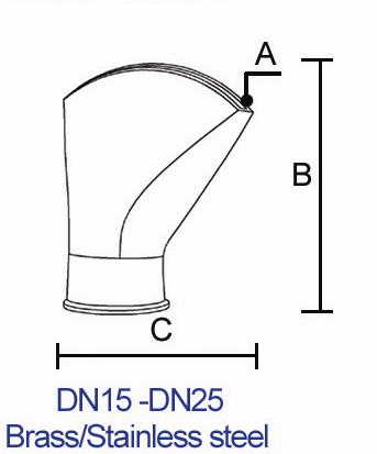 Architectural 30m3/H Stainless Steel Fan Fountain Nozzle