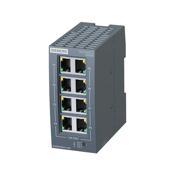 6GK5008-0BA10-1AB2 Siemens SCALANCE XB008 Unmanaged Industrial Ethernet Switch 100%