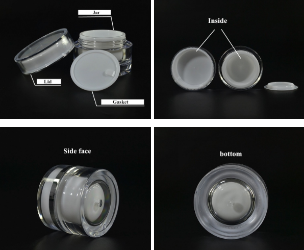 O creme cosmético amigável acrílico de ECO range o GV do creme de cara para Skincare