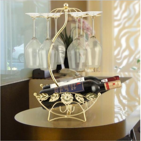 Bronze H43.5cm Wine Glass Upside Down Holder , 1.2kg Upside Down Glass Rack