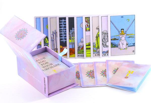 400gsm Coated Paper Tarot Cards 78 Oracle Cards With Magnetic Box