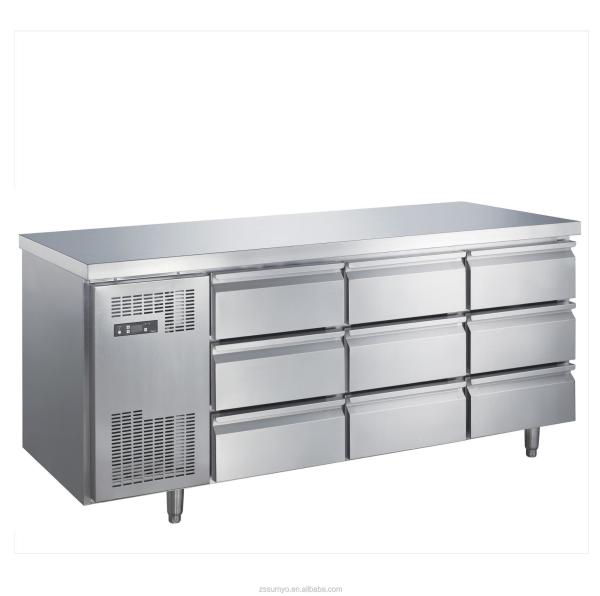 A Special Fridge of Restaurant Kitchen Under Bench Drawer