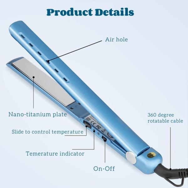 2 em 1 secador de cabelo e alisador de cabelo conjunto profissional de alta potência 2200W cuidados com o cabelo conjunto de presente