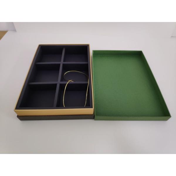 Elegant customized special colored paper packaging gift box with middle wall