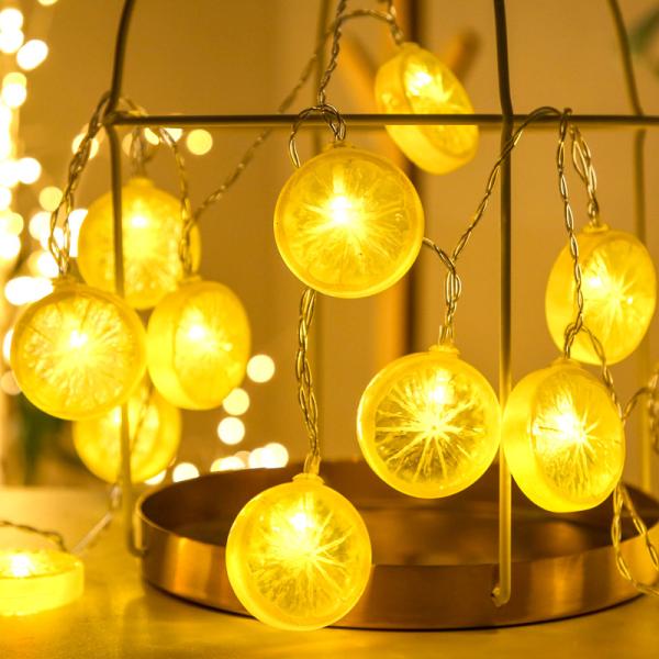 Battery power Lights LED Lemon Waterproof Outdoor String Lights for Garden Patio Gate Yard Party Wedding Outdoor