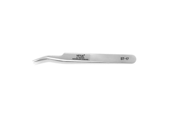 Silver Offset Printing False Lashes Tweezers Stainless Steel For Makeup