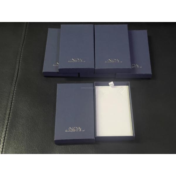 Blue Paper Necklace Box and Pads Customized for Jewelry Boxes Material Cardboard/Paper