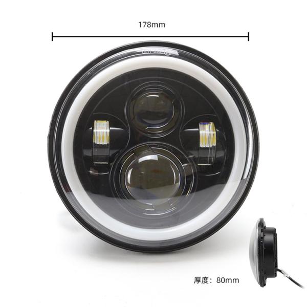 Custom Modified 7 Inch LED Round Retro Vintage Motorcycle Headlight Sample Make Sample
