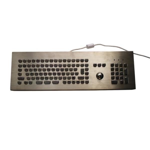 Waterproof Metal Keyboard With Trackball , Full Function Mini Computer Keyboard