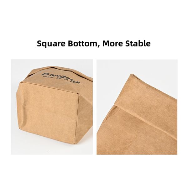 Manufacturer Wholesale Nordic-Style Washable Kraft Paper Bags Water-Resistant Tear-Proof Refrigerator Storage Bags Reusable