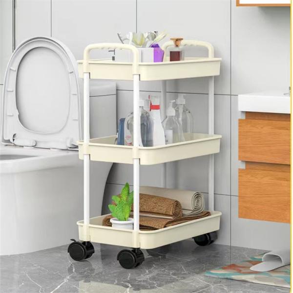 Three-layer Kitchen Rotating Shelving for Multifunctional Vegetable and Fruit Storage