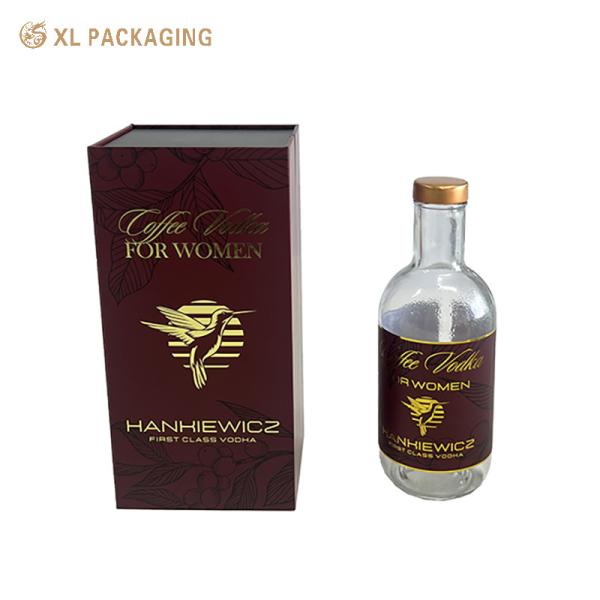 Custom Magnetic Wine Gift Box with EVA Insert & Gold Foil