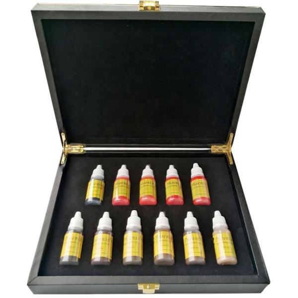 Чернила татуировки макияжа ЕС жидкостные постоянные пигментируют красный голубой цвет 10ml