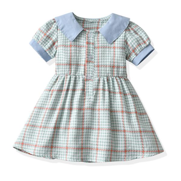 A bolha da lapela da manta curto Sleeved roupa de S da princesa Dress Summer Children '