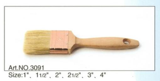 Wooden handle pure natural bristle Chinese bristle synthetic mix paint brush No.3091