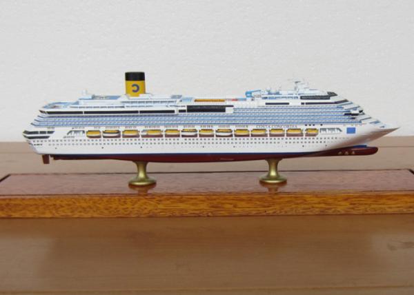 Scale 1:900 Outdoor Decoration Costa Concordia Model , Cruise Ship Business Model