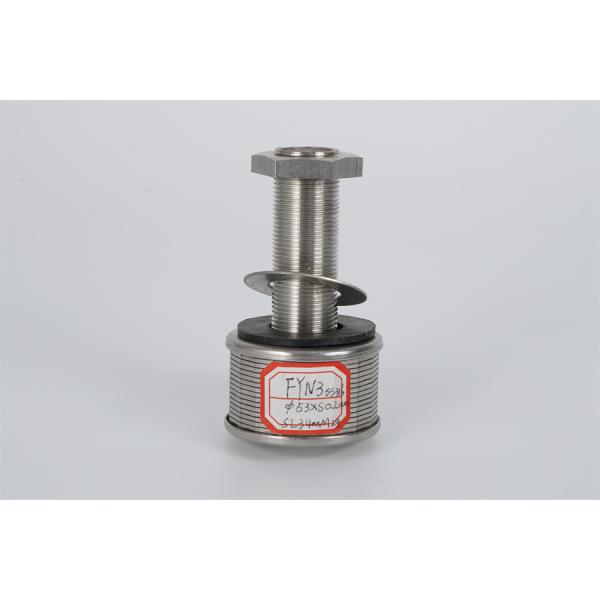 Stainless Steel 316L Wedge Wire Media Retention Nozzle Npt Thread 57mm Diameter