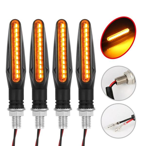 DC12V Движущийся светодиодный поворотный сигнал Мотоциклетные индикаторы и тормозный свет