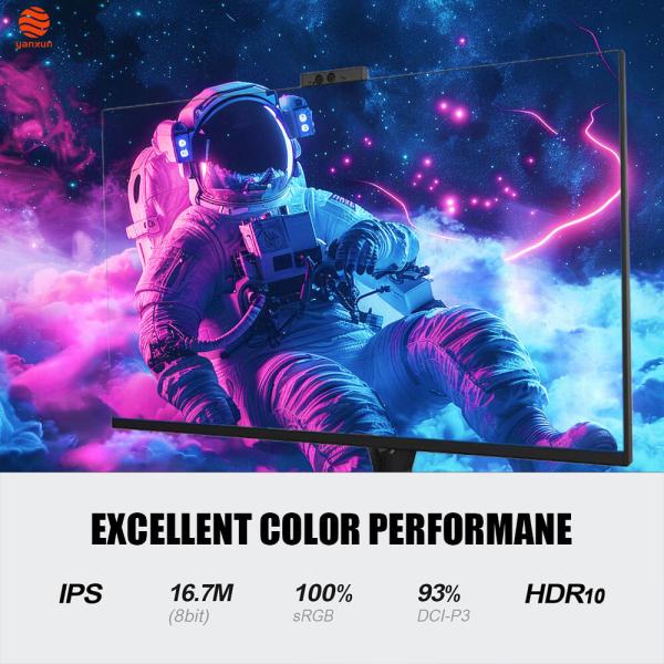 OEM Logo-Ready 32 Inch Monitor: Webcam-Integrated Convenience Paired with UHD/QHD Detail, 180Hz High Refresh Rate, 99% SRGB Accuracy, and Advanced Eye-Care Tech to Reduce Fatigue During Long Sessions