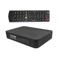 O canal do receptor do T2 H265 do MPEG 4 DVB da tevê alista o ajuste audio do sumário
