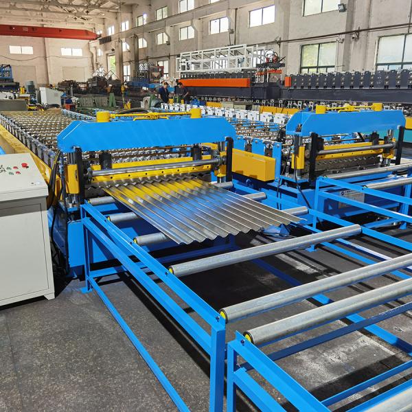 H75 Trapezoidal Roof Sheet Roll Forming Machine For Tile Making