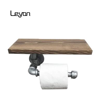 Casting Industrial Pipe Toilet Paper Holder Coating / Normal Black Surface