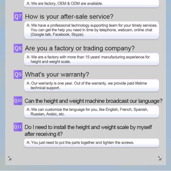 Weight Height Body Fat Analyzer Scale for Self Service Body Health Checking Machine