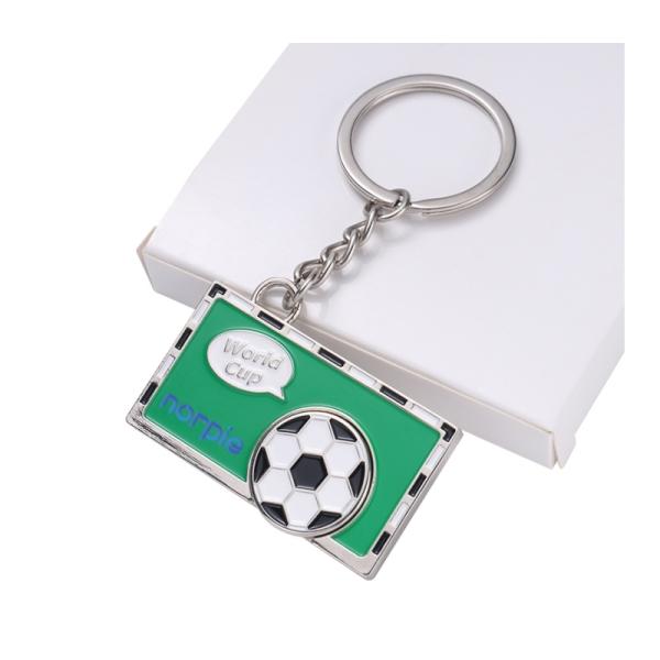 Porte-clés de football personnalisés en alliage de zinc durable, souvenirs personnalisés