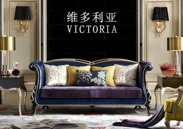 French Neoclassical Style Furniture Villa Living Room Imported Leather Sofa Single-seat Double-seat Three-seat Sofa set